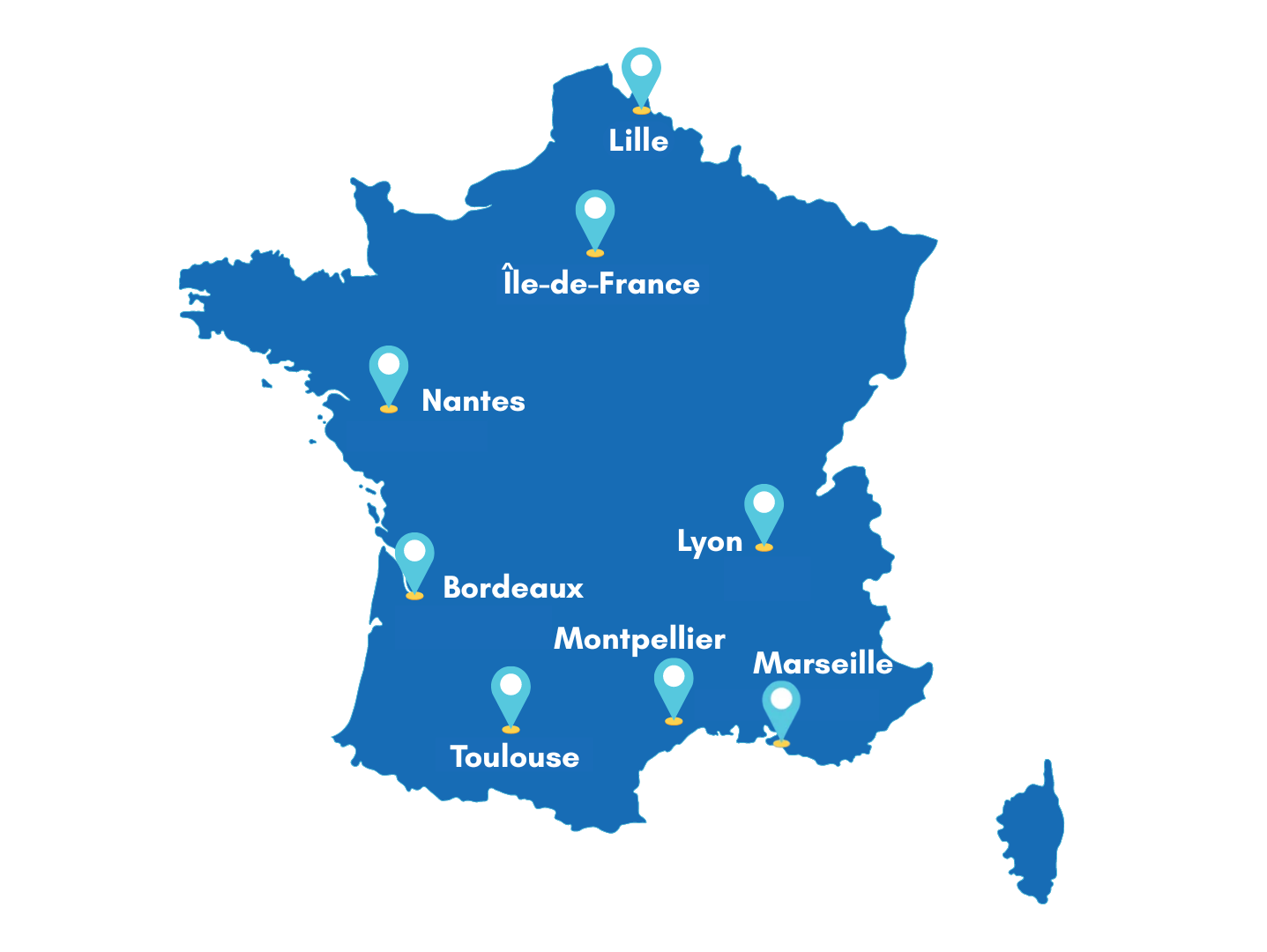 Carte de France Linkee